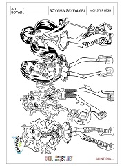 Monster High boyama sayfaları